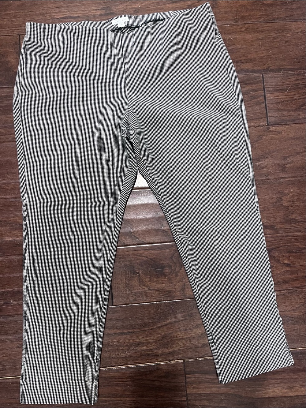 J. Jill Black and White Micro-Check Chinos- 16 petite